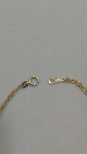 K18ネックレスの留め金具の修理1